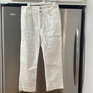 Ann Taylor the easy straight white jeans